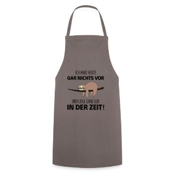 Lustiger Faultier Spruch für Mitarbeiter & Kollege - Kochschürze - Grau - Vorne - AI Model Male 185 dark (185cm)