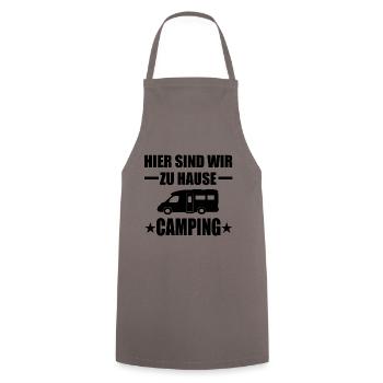Camping - Kochschürze - Grau - Vorne - AI Model Male 185 dark (185cm)