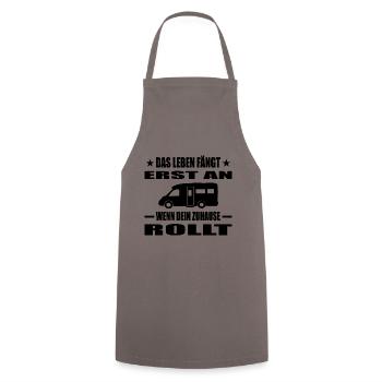 Camping - Kochschürze - Grau - Vorne - AI Model Male 185 dark (185cm)