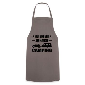Camping - Kochschürze - Grau - Vorne - AI Model Male 185 dark (185cm)