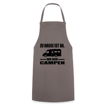 Camping - Kochschürze - Grau - Vorne - AI Model Male 185 dark (185cm)