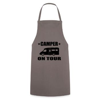 Camping - Kochschürze - Grau - Vorne - AI Model Male 185 dark (185cm)