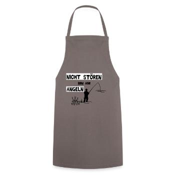 Angeln - Kochschürze - Grau - Vorne - AI Model Male 185 dark (185cm)