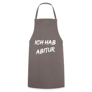 Ich hab Abitur - Kochschürze - Grau - Vorne - AI Model Male 185 dark (185cm)