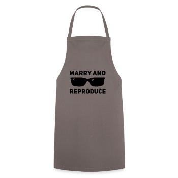 Se marier et se reproduire - Tablier de cuisine - gris - Devant - AI Model Male 185 dark (185cm)