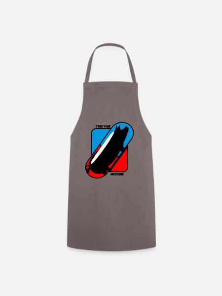 Prenez votre médicament - Cochon - Tablier de cuisine - gris