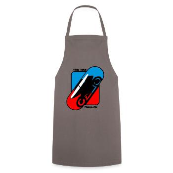 Prenez votre médicament - Moto de course - Tablier de cuisine - gris - Devant - AI Model Male 185 dark (185cm)