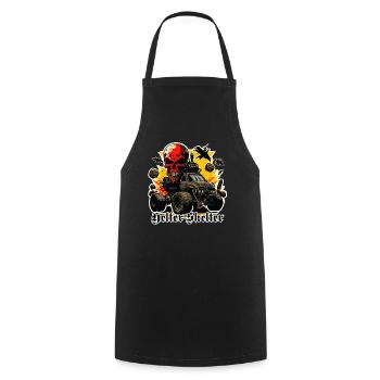 Monster truck avec crâne et plein de destruction - Tablier de cuisine - noir - Devant - AI Model Male 185 dark (185cm)