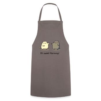 Oh, Sweet Harmony - Chats de dessin animé - Tablier de cuisine - gris - Devant - AI Model Male 185 dark (185cm)
