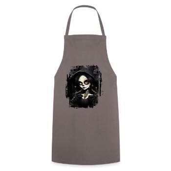 Jolie fille gothique - Tablier de cuisine - gris - Devant - AI Model Male 185 dark (185cm)