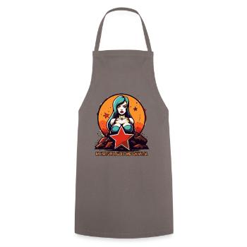 Natural Mother Nature - Cooking Apron - grey - Front - AI Model Male 185 dark (185cm)