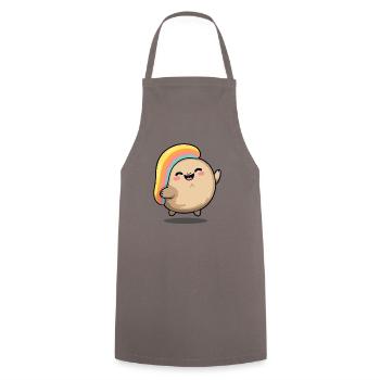 Heureux truc chibi mignon - Tablier de cuisine - gris - Devant - AI Model Male 185 dark (185cm)