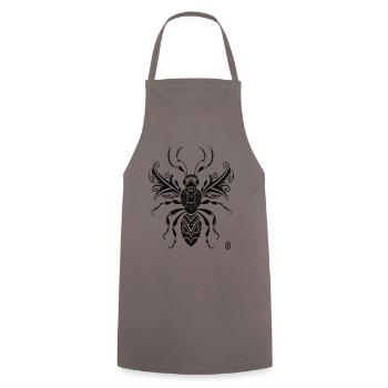 Tribal Tattoo Insekt - Kochschürze - Grau - Vorne - AI Model Male 185 dark (185cm)