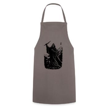 Faucheuse sur la montagne : Défi de provocation - Tablier de cuisine - gris - Devant - AI Model Male 185 dark (185cm)
