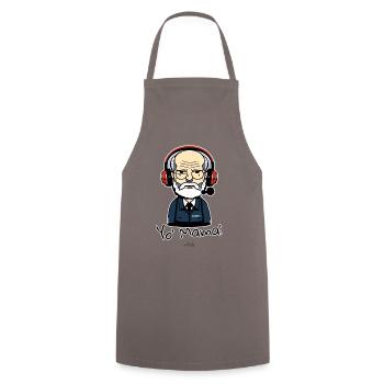 Service à la clientèle en psychothérapie : Sigmund, votre maman - Tablier de cuisine - gris - Devant - AI Model Male 185 dark (185cm)