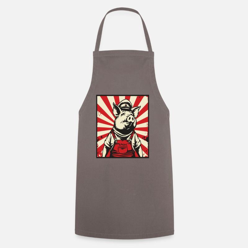 Communistes Propagande Socialistes Cochon - Tablier de cuisine - gris