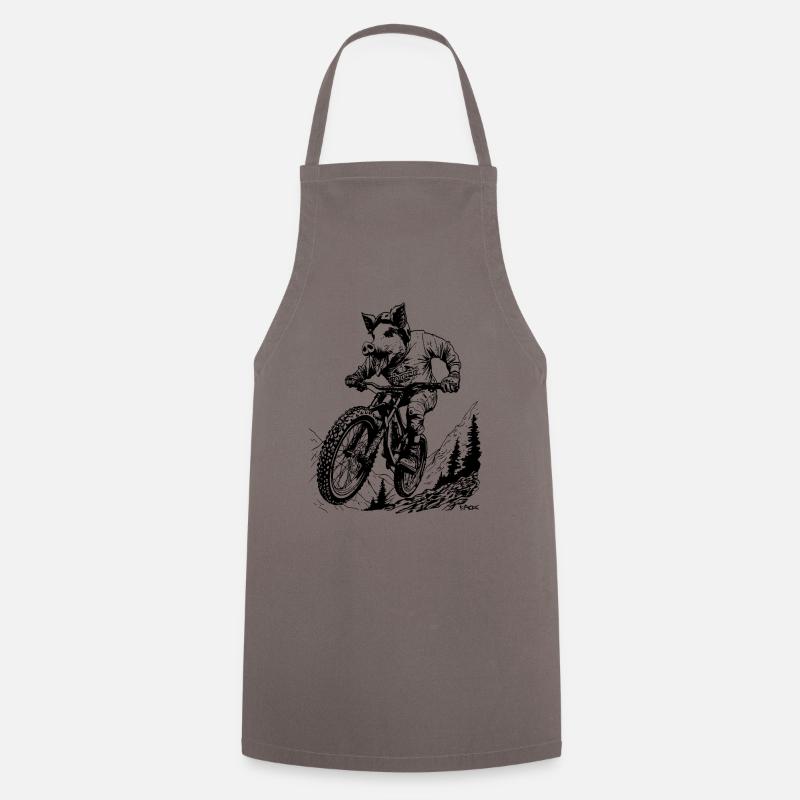 VTT comme un cochon - Tablier de cuisine - gris