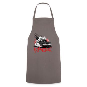 Retro Muscle Sport Car JDM Pirate Tuning - Cooking Apron - grey - Front - AI Model Male 185 dark (185cm)