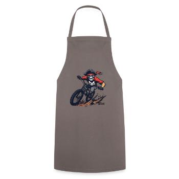 Skull Skeleton Pirate VTT - Tablier de cuisine - gris - Devant - AI Model Male 185 dark (185cm)