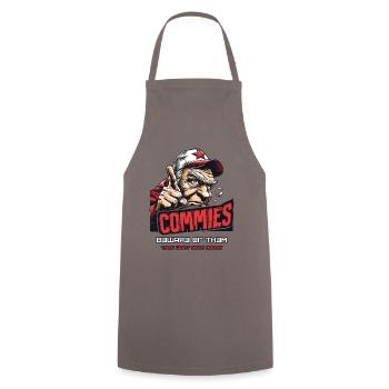 Parodie : Les commies sarcastiques veulent juste votre argent - Tablier de cuisine - gris - Devant - AI Model Male 185 dark (185cm)