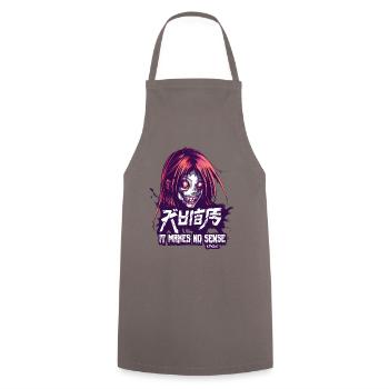 Zombie Girl : Zombies de nuit effrayants - Tablier de cuisine - gris - Devant - AI Model Male 185 dark (185cm)