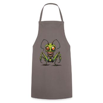 Verrückte Zombie-Ameise: Horror Insekt - Kochschürze - Grau - Vorne - AI Model Male 185 dark (185cm)