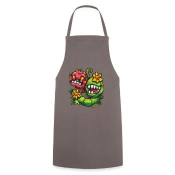 Fleurs de monstre drôle - Tablier de cuisine - gris - Devant - AI Model Male 185 dark (185cm)