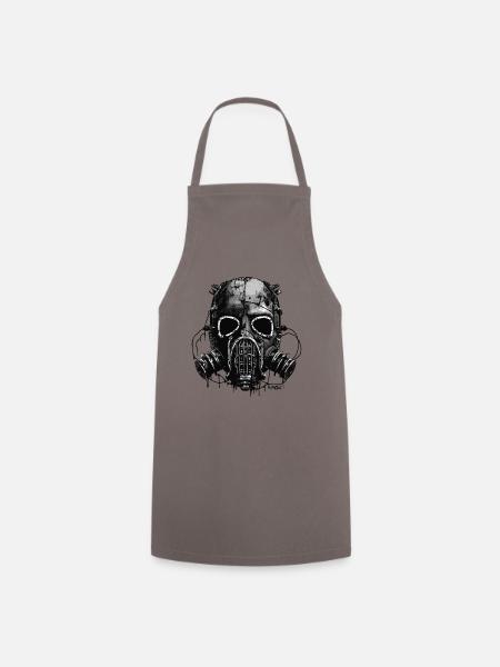 Eine der coolsten Gasmasken - Kochschürze - Grau