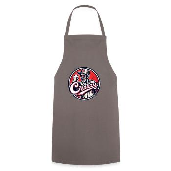 Team Crazy: The Crazy Ones - Cooking Apron - grey - Front - AI Model Male 185 dark (185cm)