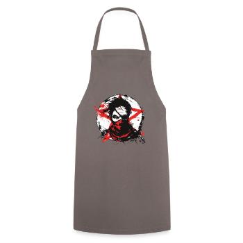 Chaos Anarchie und Punk - Kochschürze - Grau - Vorne - AI Model Male 185 dark (185cm)