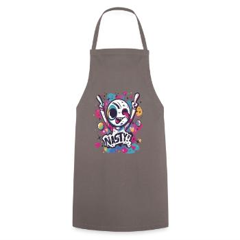 Super nasty lousy funny graffiti man - Cooking Apron - grey - Front - AI Model Male 185 dark (185cm)