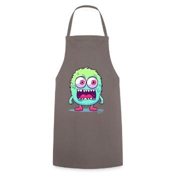 Süßes und Lustiges Monster - Kochschürze - Grau - Vorne - AI Model Male 185 dark (185cm)