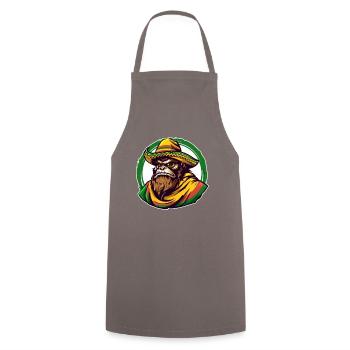Mexican Sasquatch Bigfoot with Sombrero - Cooking Apron - grey - Front - AI Model Male 185 dark (185cm)