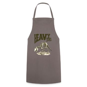 Heavy bones: skeleton of a dinosaur - Cooking Apron - grey - Front - AI Model Male 185 dark (185cm)