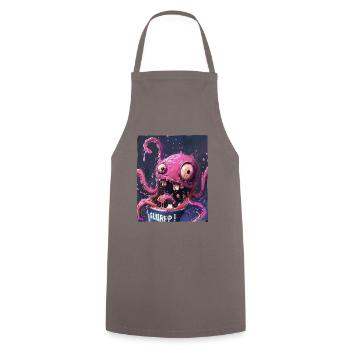 Un seau plein de couleurs acidulées : Kraken Slurp - Tablier de cuisine - gris - Devant - AI Model Male 185 dark (185cm)