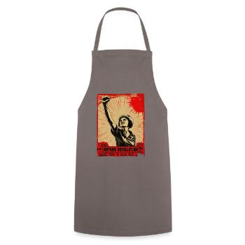 Révolution de la nature et femme aux fleurs - Tablier de cuisine - gris - Devant - AI Model Male 185 dark (185cm)