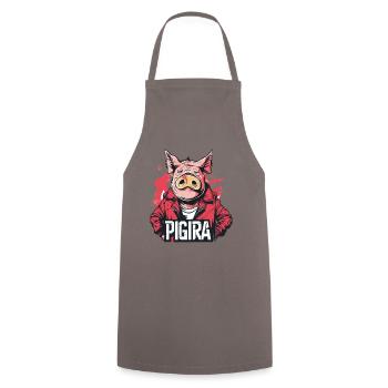 A-Kira : Parodie de film d’animation des années 90 – Pig the Pigira - Tablier de cuisine - gris - Devant - AI Model Male 185 dark (185cm)