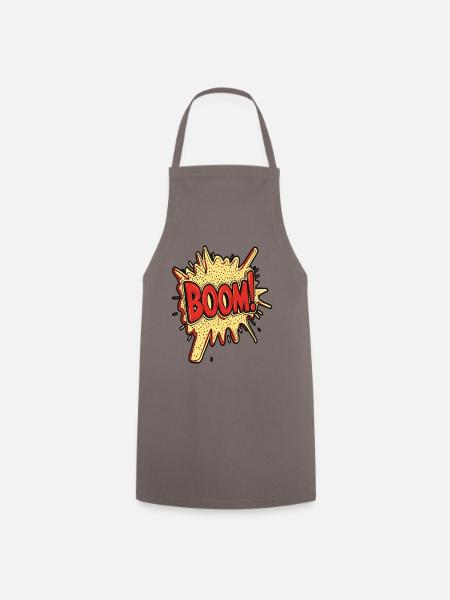 Boom – Cartoon Comic Explosion - Kochschürze - Grau