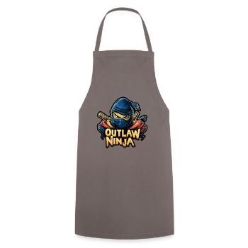 Drôle de ninja hors-la-loi - Tablier de cuisine - gris - Devant - AI Model Male 185 dark (185cm)
