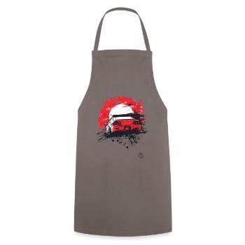 Drapeau japonais de la voiture de course JDM de la vieille école - Tablier de cuisine - gris - Devant - AI Model Male 185 dark (185cm)