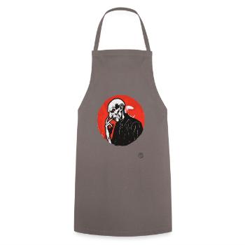 Classic Creepy Horror Vampire - Cooking Apron - grey - Front - AI Model Male 185 dark (185cm)