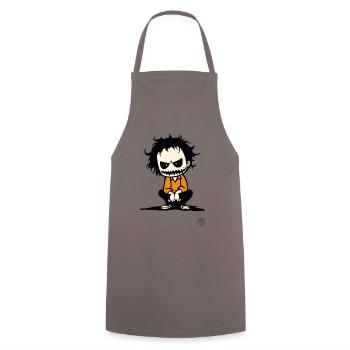 Gruseliger Halloween-Typ - Kochschürze - Grau - Vorne - AI Model Male 185 dark (185cm)