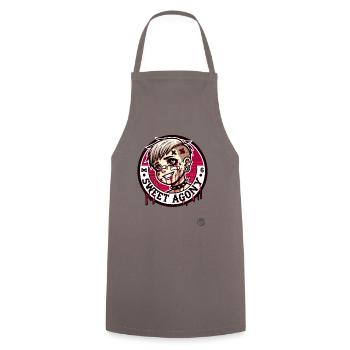 Alternative Punk Emo Girl - Cooking Apron - grey - Front - AI Model Male 185 dark (185cm)