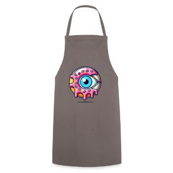 Beignet Monster Eye - Tablier de cuisine - gris - Devant - AI Model Male 185 dark (185cm)
