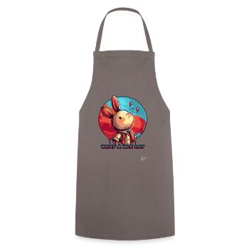 A beautiful day with the balloon bunny child - Cooking Apron - grey - Front - AI Model Male 185 dark (185cm)