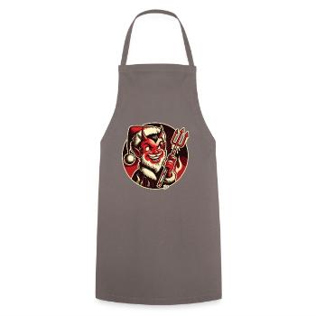 Little Santa Claus Satan Claus - Cooking Apron - grey - Front - AI Model Male 185 dark (185cm)