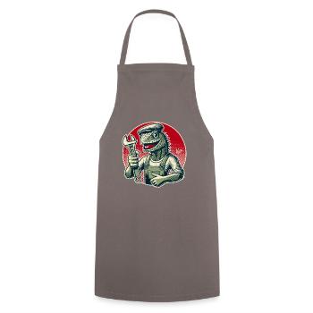 Artisan lézard avec clé - Tablier de cuisine - gris - Devant - AI Model Male 185 dark (185cm)