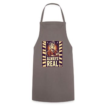 Un gars rétro cool – toujours réel - Tablier de cuisine - gris - Devant - AI Model Male 185 dark (185cm)