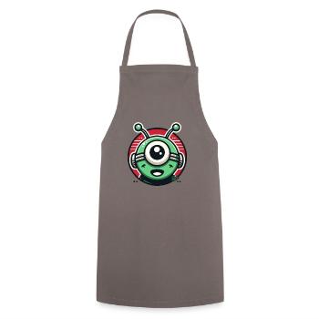 Freundlicher Alien-Cyclops - Kochschürze - Grau - Vorne - AI Model Male 185 dark (185cm)