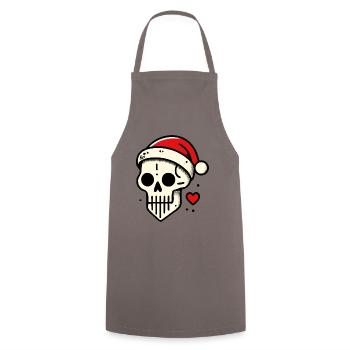 Christmas Skull Skull - Cooking Apron - grey - Front - AI Model Male 185 dark (185cm)
